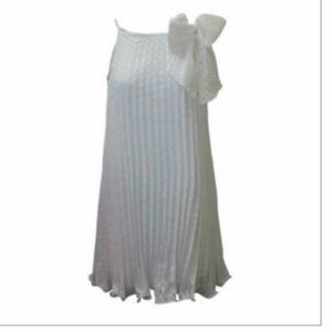 Lilt White Trapeze Pleated Girl Dress Size 12 NWT